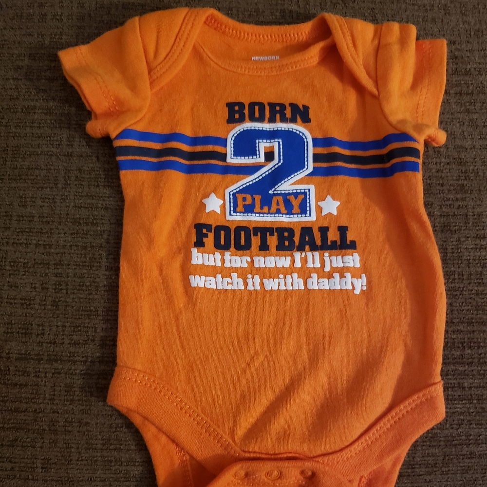Orange onesie NB unsure of brand.